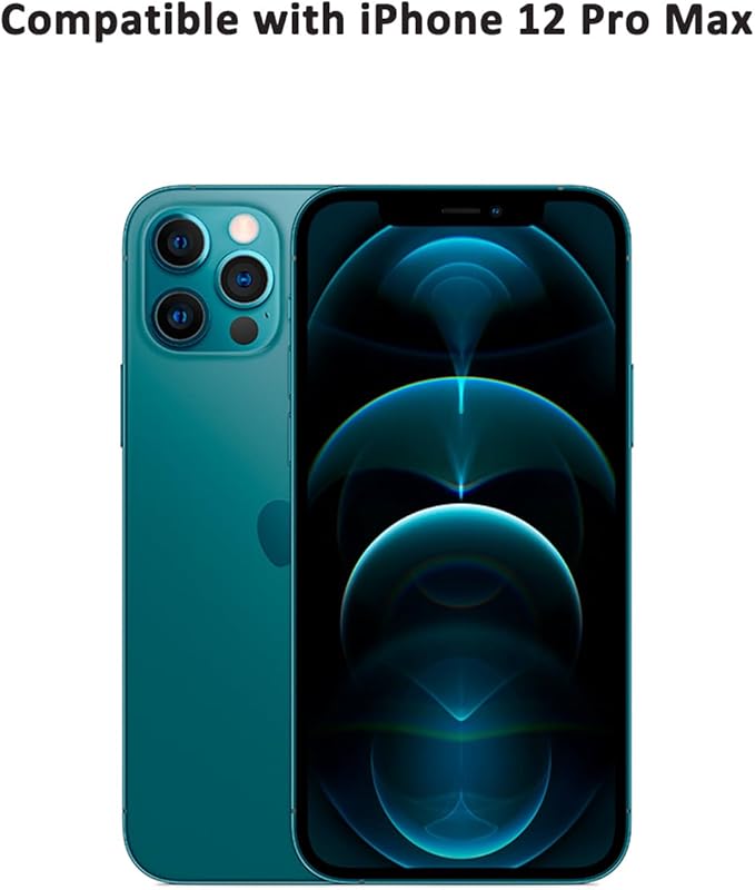 Protector de pantalla para iPhone 12 Pro Max (6,7 pulgadas), película de vidrio templado, dureza 9H, resistente a los arañazos, HD transparente (1 película de vidrio templado, dureza 9H,