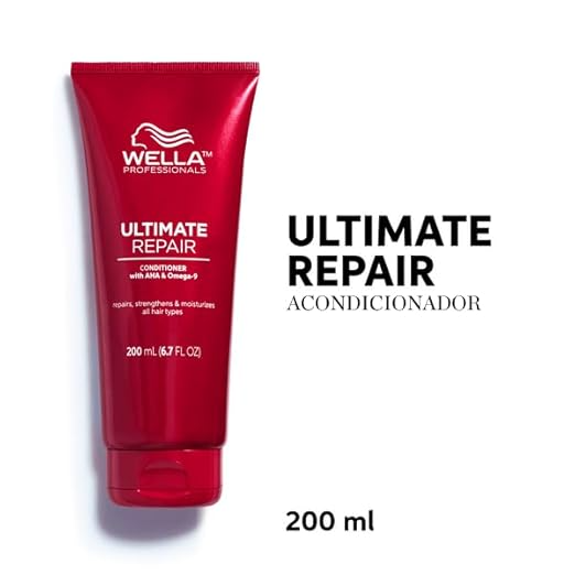 Wella Professionals Ultimate Repair Pack, repara y restaura el cabello dañado, fortalece y nutre, champú 250 ml, acondicionador 200 ml y spray de tratamiento Miracle Hair Rescue 30 ml